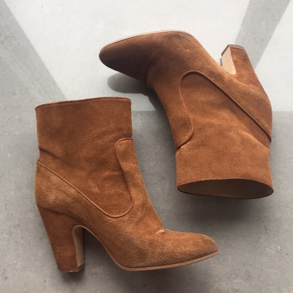 zara tan ankle boots